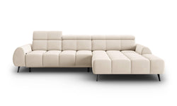 4-zits hoekbank Alyse velvet rechts