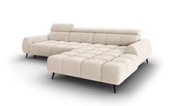 4-zits hoekbank Alyse velvet rechts