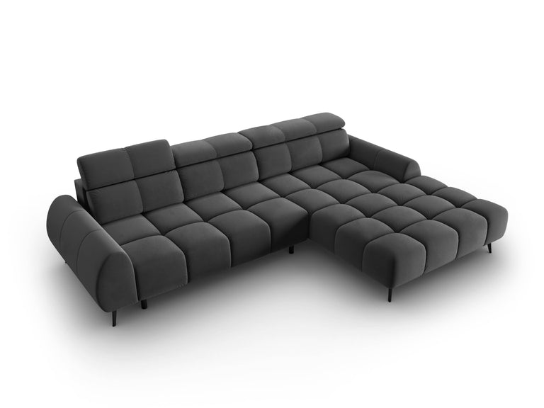 4-zits hoekbank Alyse velvet rechts