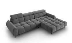 4-zits hoekbank Alyse velvet rechts