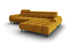 4-zits hoekbank Alyse velvet rechts