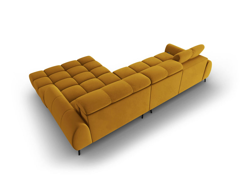 4-zits hoekbank Alyse velvet rechts