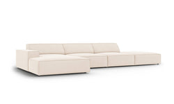 5-zits hoekbank Jodie velvet links