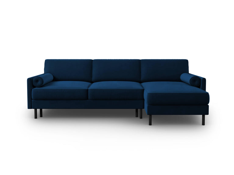3.5-zits hoekslaapbank Scott velvet rechts met opbergruimte