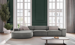 4-zits hoekbank Jodie velvet Chaise Longue links