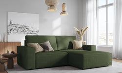 Hoekbank Carlo rechts ribstof