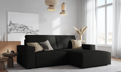 Hoekbank Carlo rechts ribstof