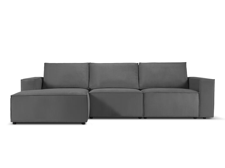 3.5-zitshoekbank Carlo links ribstof