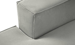 3.5-zitshoekbank Carlo links ribstof