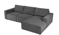 3.5-zitshoekbank Carlo rechts ribstof