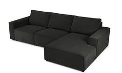 3.5-zitshoekbank Carlo rechts ribstof