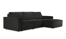 3.5-zitshoekbank Carlo rechts ribstof