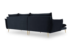 3.5-zitshoekbank Elio links velvet