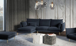 3.5-zitshoekbank Elio links velvet