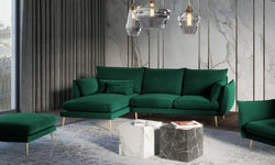 3.5-zitshoekbank Elio links velvet
