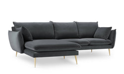 3.5-zitshoekbank Elio links velvet
