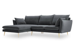 3.5-zitshoekbank Elio links velvet