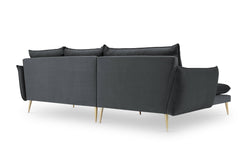 3.5-zitshoekbank Elio links velvet