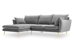 3.5-zitshoekbank Elio links velvet