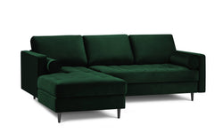 3.5-zitshoekbank Santo links velvet