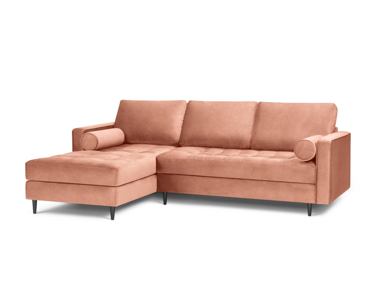 3.5-zitshoekbank Santo links velvet