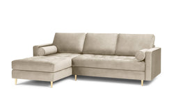 3.5-zitshoekbank Santo links velvet