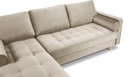 3.5-zitshoekbank Santo links velvet