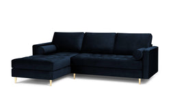 3.5-zitshoekbank Santo links velvet