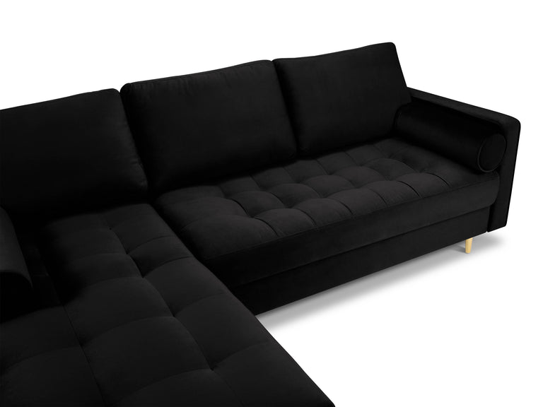 3.5-zitshoekbank Santo links velvet