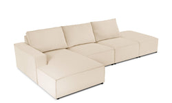 4.5-zitshoekbank Carlo links ribstof