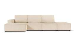 4.5-zitshoekbank Carlo links ribstof