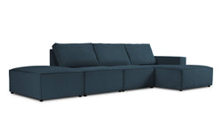 4.5-zitshoekbank Carlo rechts ribstof