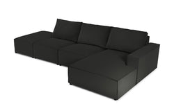 4.5-zitshoekbank Carlo rechts ribstof