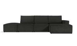 4.5-zitshoekbank Carlo rechts ribstof