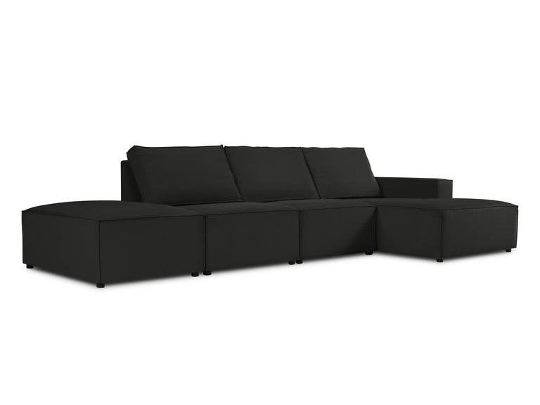 4.5-zitshoekbank Carlo rechts ribstof