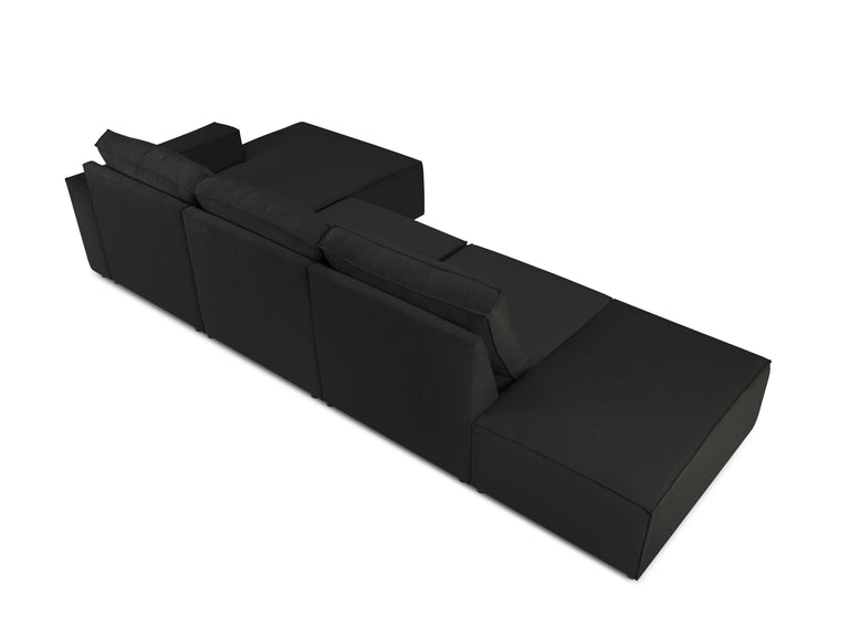 4.5-zitshoekbank Carlo rechts ribstof