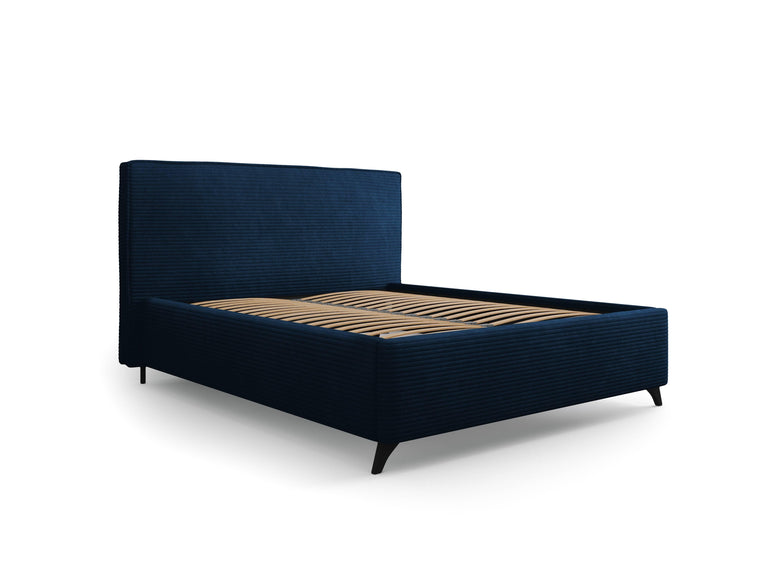 Bedframe Malou ribstof met opbergruimte