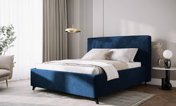 Bedframe Malou ribstof met opbergruimte