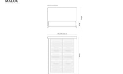 Bedframe Malou ribstof met opbergruimte