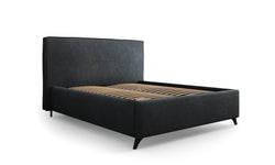 Bedframe Malou ribstof met opbergruimte