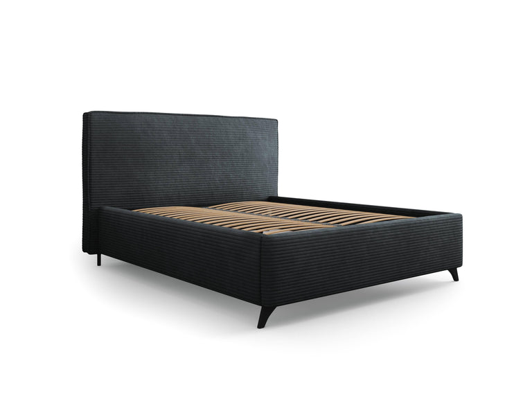 Bedframe Malou ribstof met opbergruimte