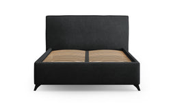 Bedframe Malou ribstof met opbergruimte