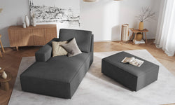 Chaise Longue Carlo links ribstof