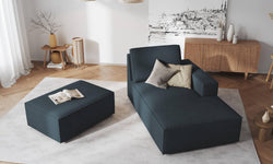 Chaise Longue Carlo rechts ribstof