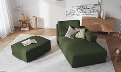 Chaise Longue Carlo rechts ribstof