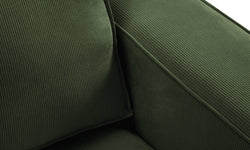 Chaise Longue Carlo rechts ribstof