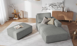 Chaise Longue Carlo rechts ribstof