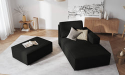 Chaise Longue Carlo rechts ribstof