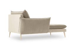 Chaise Longue Elio links velvet