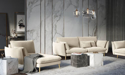 Chaise Longue Elio links velvet